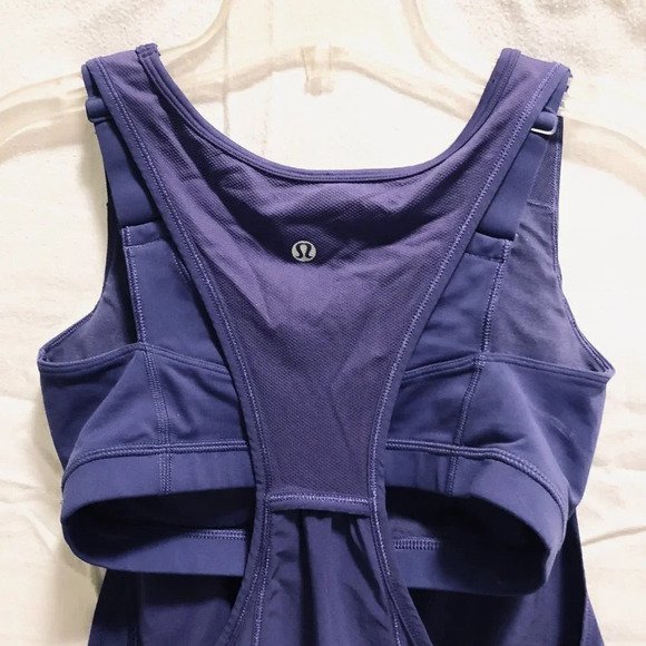 Lululemon Sport Purple Tank Top Size 4 Built In Bra - Picture 7 of 16